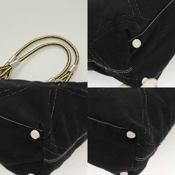 CHANEL Tote Bag Canvas Black Silver CC Auth BA4041 - Picture 14 of 15